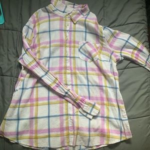 BUTTON UP FLANNEL TOP